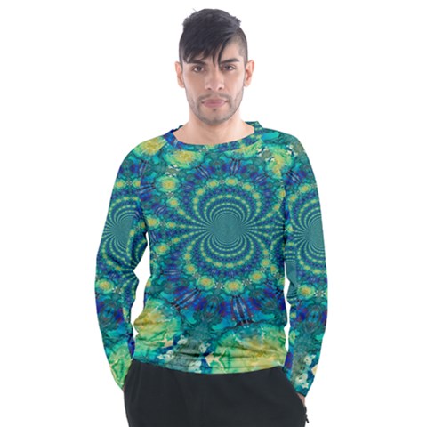 Fractal Men s Long Sleeve Raglan T-shirt by nateshop