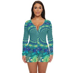 Fractal Long Sleeve Boyleg Swimsuit by nateshop