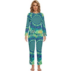 Fractal Womens  Long Sleeve Lightweight Pajamas Set by nateshop