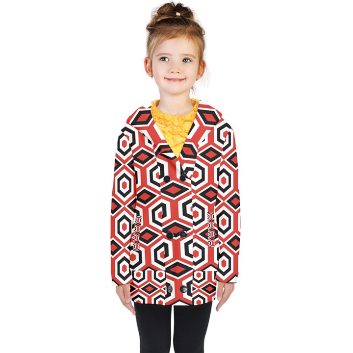 Motif-20 Kids  Double Breasted Button Coat