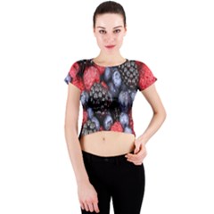 Berries-01 Crew Neck Crop Top by nateshop