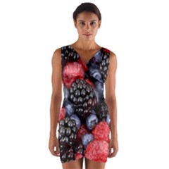 Berries-01 Wrap Front Bodycon Dress by nateshop