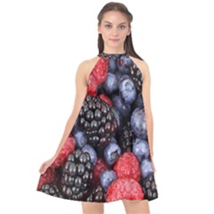 Berries-01 Halter Neckline Chiffon Dress  by nateshop