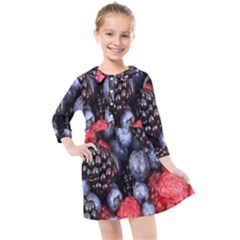 Berries-01 Kids  Quarter Sleeve Shirt Dress by nateshop