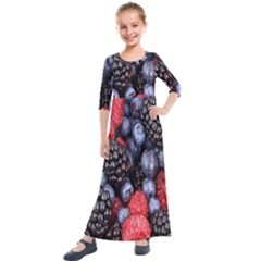 Berries-01 Kids  Quarter Sleeve Maxi Dress by nateshop