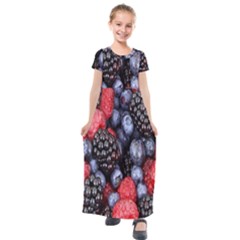 Berries-01 Kids  Short Sleeve Maxi Dress by nateshop