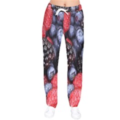 Berries-01 Women Velvet Drawstring Pants by nateshop