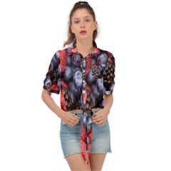 Berries-01 Tie Front Shirt  by nateshop