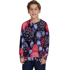 Berries-01 Kids  Crewneck Sweatshirt by nateshop