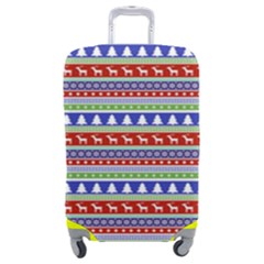 Christmas-color-stripes Pattern Luggage Cover (medium) by Bedest