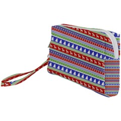 Christmas-color-stripes Pattern Wristlet Pouch Bag (small) by Bedest