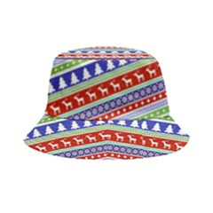 Christmas-color-stripes Pattern Bucket Hat