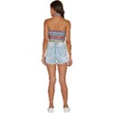 Christmas-color-stripes Pattern Backless Halter Cami Shirt View4