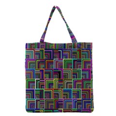 Wallpaper-background-colorful Grocery Tote Bag by Bedest