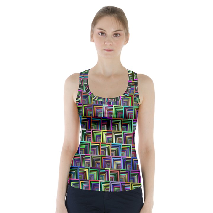 Wallpaper-background-colorful Racer Back Sports Top