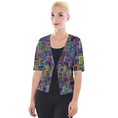 Wallpaper-background-colorful Cropped Button Cardigan by Bedest