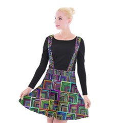 Wallpaper-background-colorful Suspender Skater Skirt by Bedest