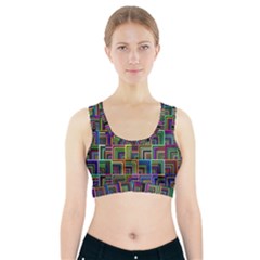 Wallpaper-background-colorful Sports Bra With Pocket by Bedest