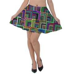 Wallpaper-background-colorful Velvet Skater Skirt by Bedest