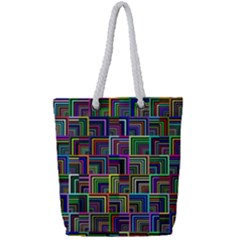 Wallpaper-background-colorful Full Print Rope Handle Tote (small) by Bedest