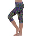 Wallpaper-background-colorful Kids  Lightweight Velour Capri Leggings  View2