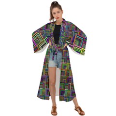 Wallpaper-background-colorful Maxi Kimono by Bedest