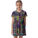 Wallpaper-background-colorful Kids  Asymmetric Collar Dress View1