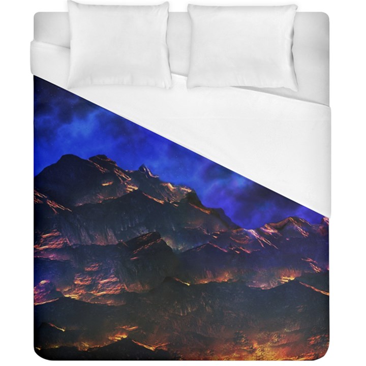 Landscape-sci-fi-alien-world Duvet Cover (California King Size)