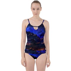 Landscape-sci-fi-alien-world Cut Out Top Tankini Set by Bedest