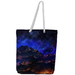 Landscape-sci-fi-alien-world Full Print Rope Handle Tote (large) by Bedest