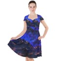 Landscape-sci-fi-alien-world Cap Sleeve Midi Dress View1