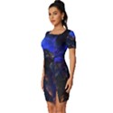 Landscape-sci-fi-alien-world Fitted Knot Split End Bodycon Dress View2