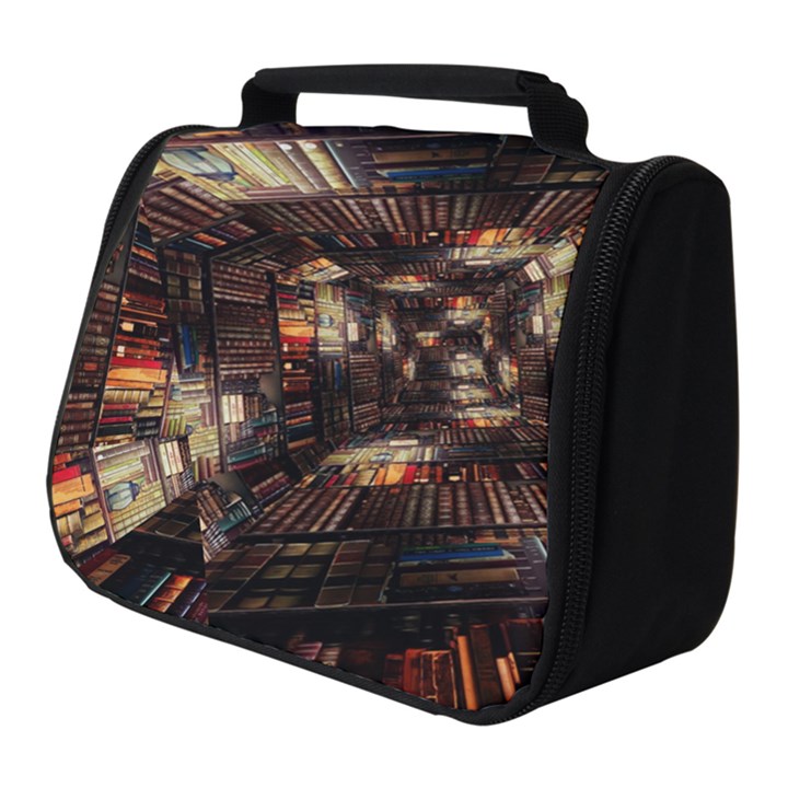 Library-tunnel-books-stacks Full Print Travel Pouch (Small)