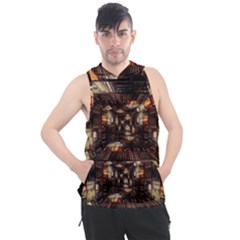 Library-tunnel-books-stacks Men s Sleeveless Hoodie by Bedest