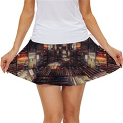 Library-tunnel-books-stacks Women s Skort by Bedest