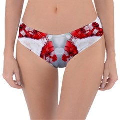 Christmas-background-tile-gifts Reversible Classic Bikini Bottoms