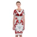 Christmas-background-tile-gifts Classic Short Sleeve Midi Dress View1