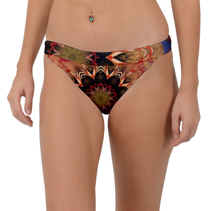 Abstract-kaleidoscope-design Band Bikini Bottoms