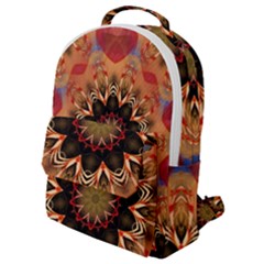 Abstract-kaleidoscope-design Flap Pocket Backpack (small) by Bedest