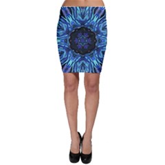 Background-blue-flower Bodycon Skirt by Bedest