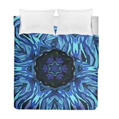 Background-blue-flower Duvet Cover Double Side (full/ Double Size)