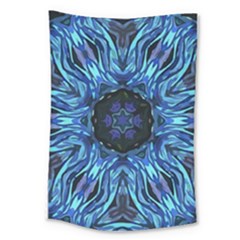 Background-blue-flower Large Tapestry by Bedest