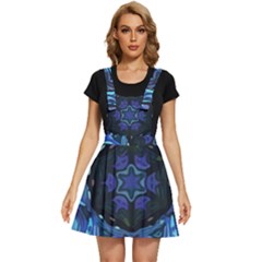 Background-blue-flower Apron Dress