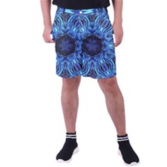 Background-blue-flower Men s Pocket Shorts by Bedest