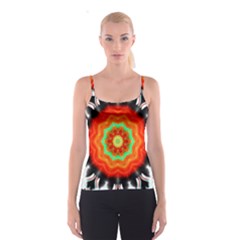 Abstract-kaleidoscope-colored Spaghetti Strap Top by Bedest