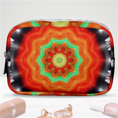 Abstract-kaleidoscope-colored Make Up Pouch (small) by Bedest