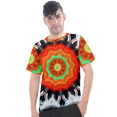 Abstract-kaleidoscope-colored Men s Sport Top by Bedest