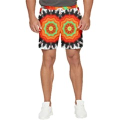 Abstract-kaleidoscope-colored Men s Runner Shorts by Bedest