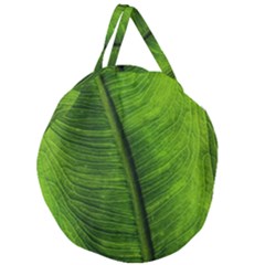 Green-leaf-plant-freshness-color Giant Round Zipper Tote by Bedest