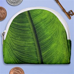 Green-leaf-plant-freshness-color Horseshoe Style Canvas Pouch by Bedest